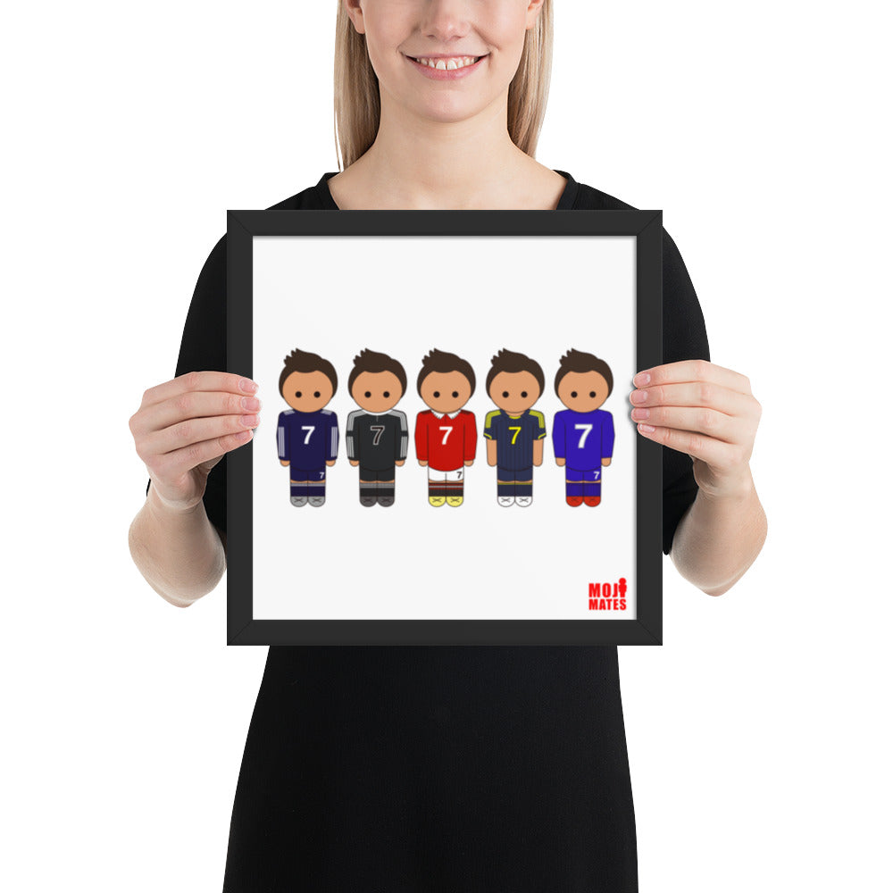 Ronaldo Real Madrid-Manchester United Framed poster