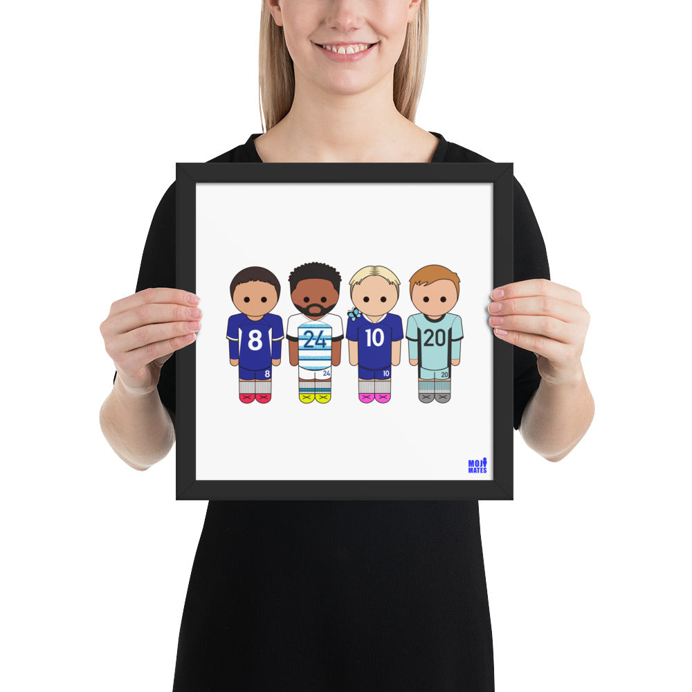 Chelsea Enzo-Mudryk-Reece-Palmer Framed poster