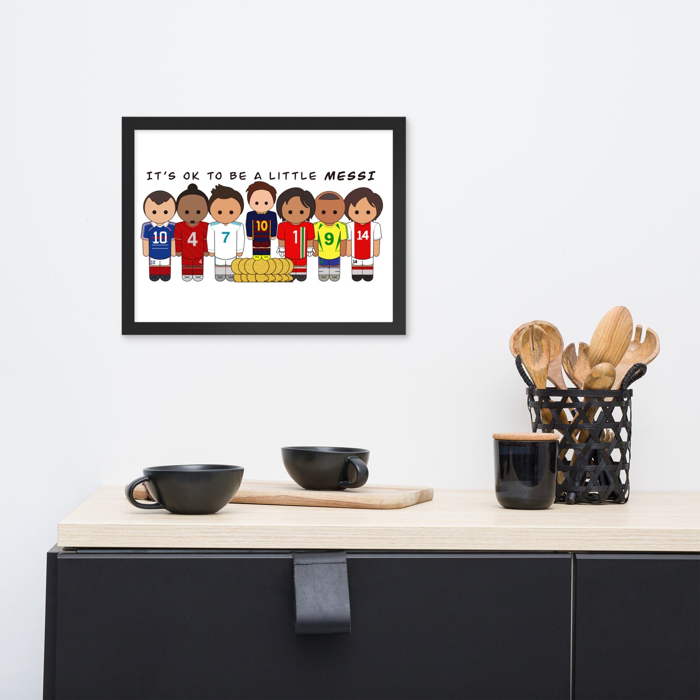 It's OK to be a little Messi Framed poster