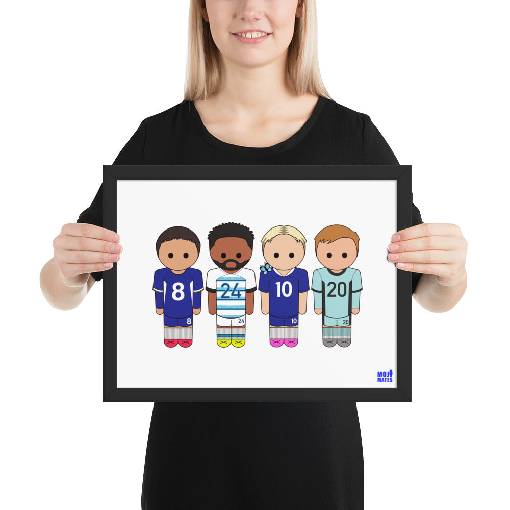 Chelsea Enzo-Mudryk-Reece-Palmer Framed poster