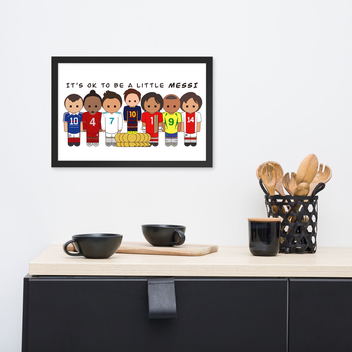 It's OK to be a little Messi Framed poster