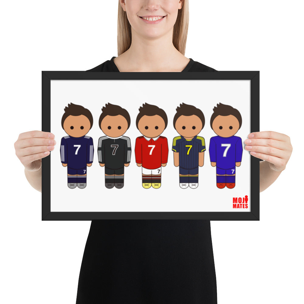 Ronaldo Real Madrid-Manchester United Framed poster