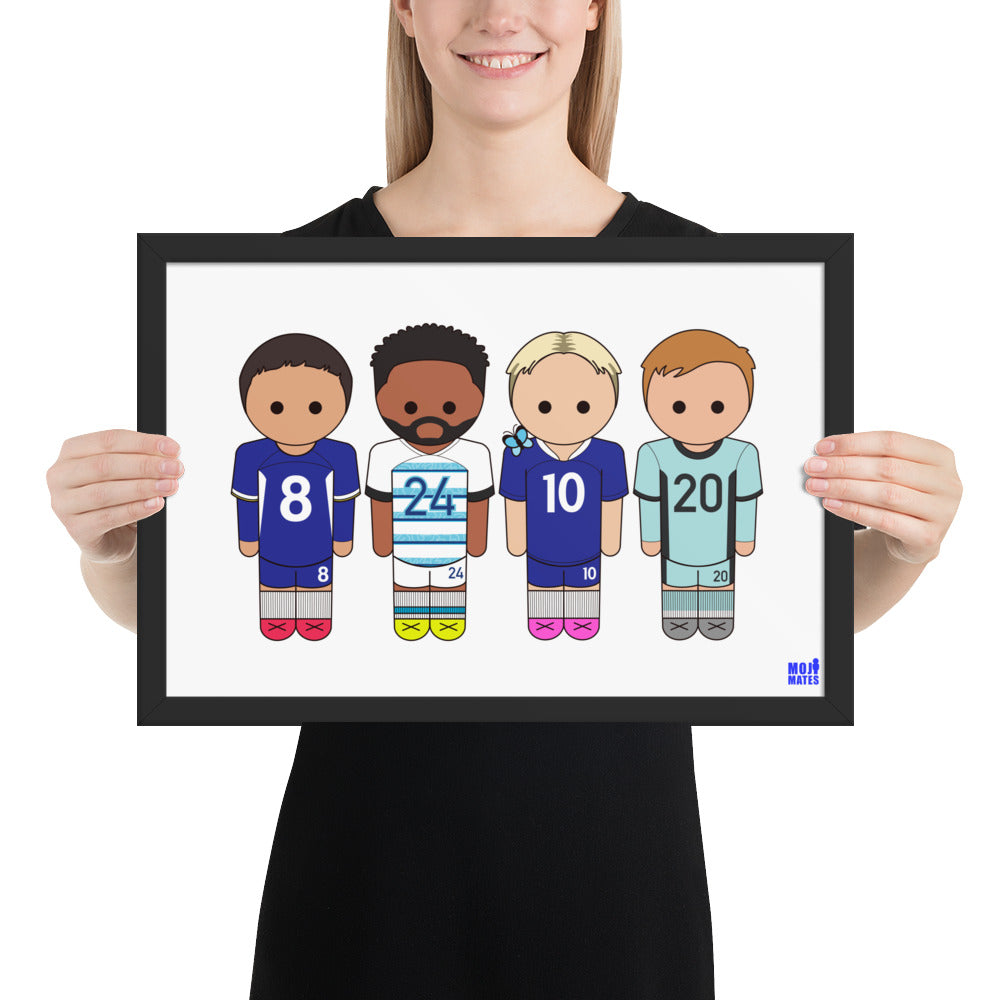 Chelsea Enzo-Mudryk-Reece-Palmer Framed poster
