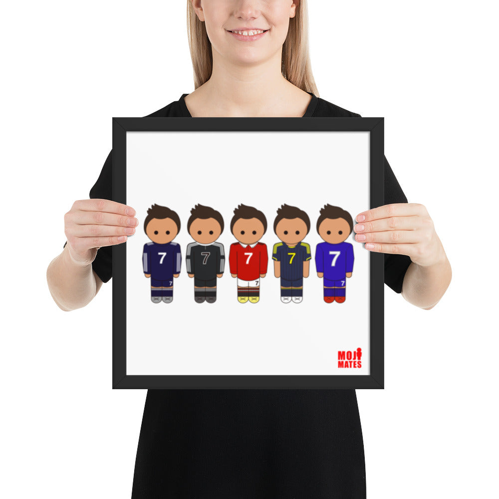 Ronaldo Real Madrid-Manchester United Framed poster