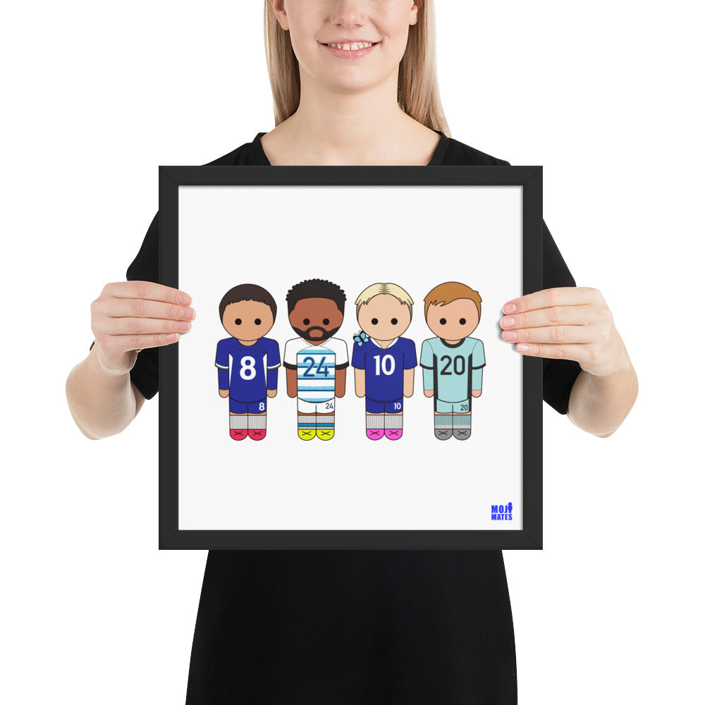 Chelsea Enzo-Mudryk-Reece-Palmer Framed poster