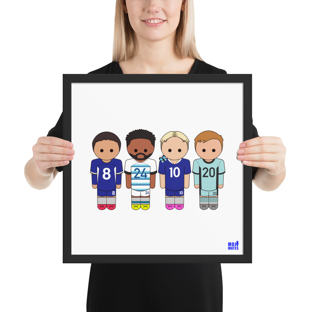 Chelsea Enzo-Mudryk-Reece-Palmer Framed poster