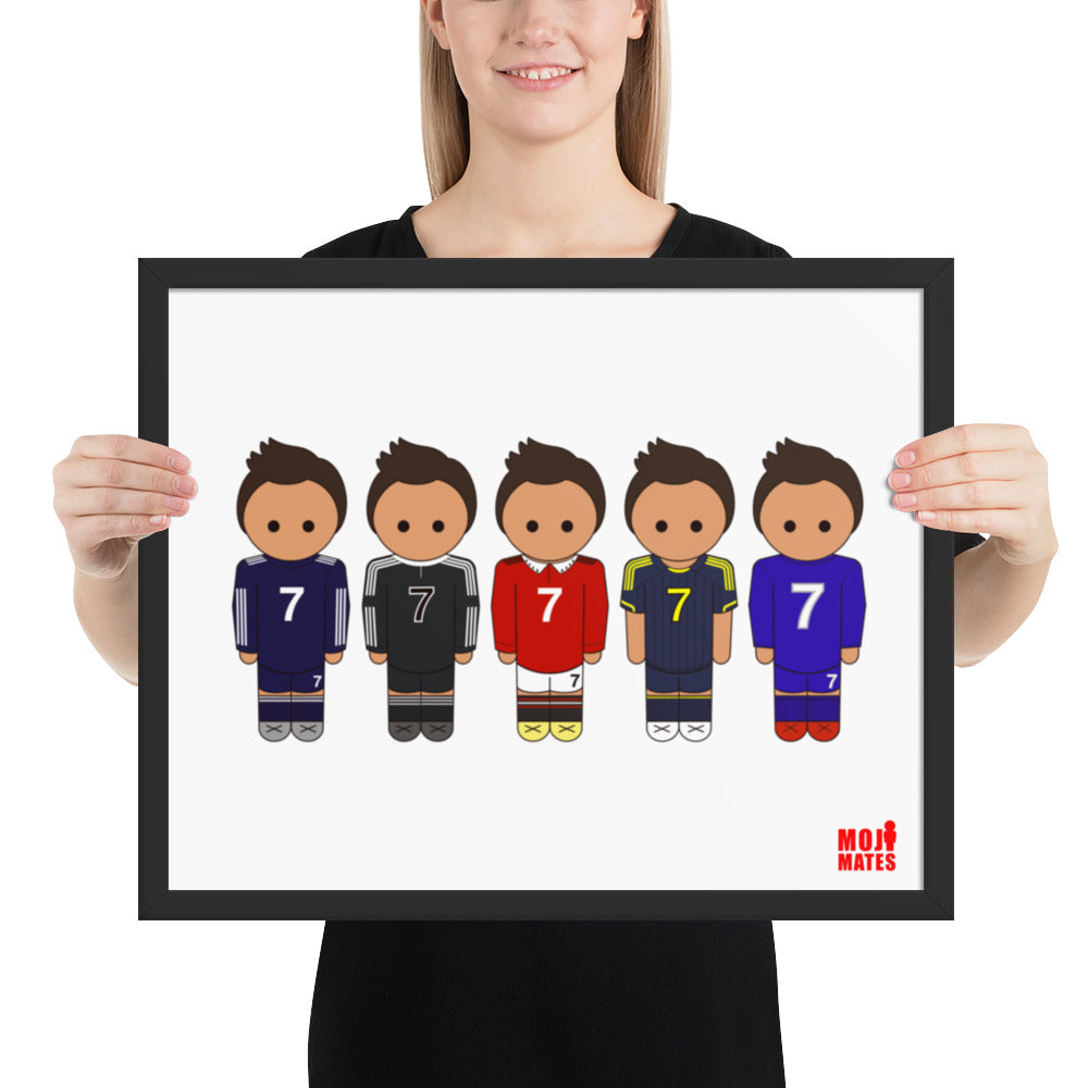 Ronaldo Real Madrid-Manchester United Framed poster