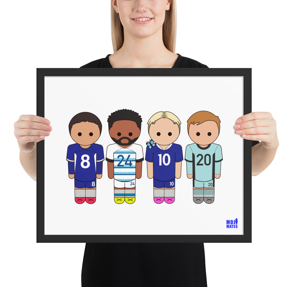 Chelsea Enzo-Mudryk-Reece-Palmer Framed poster