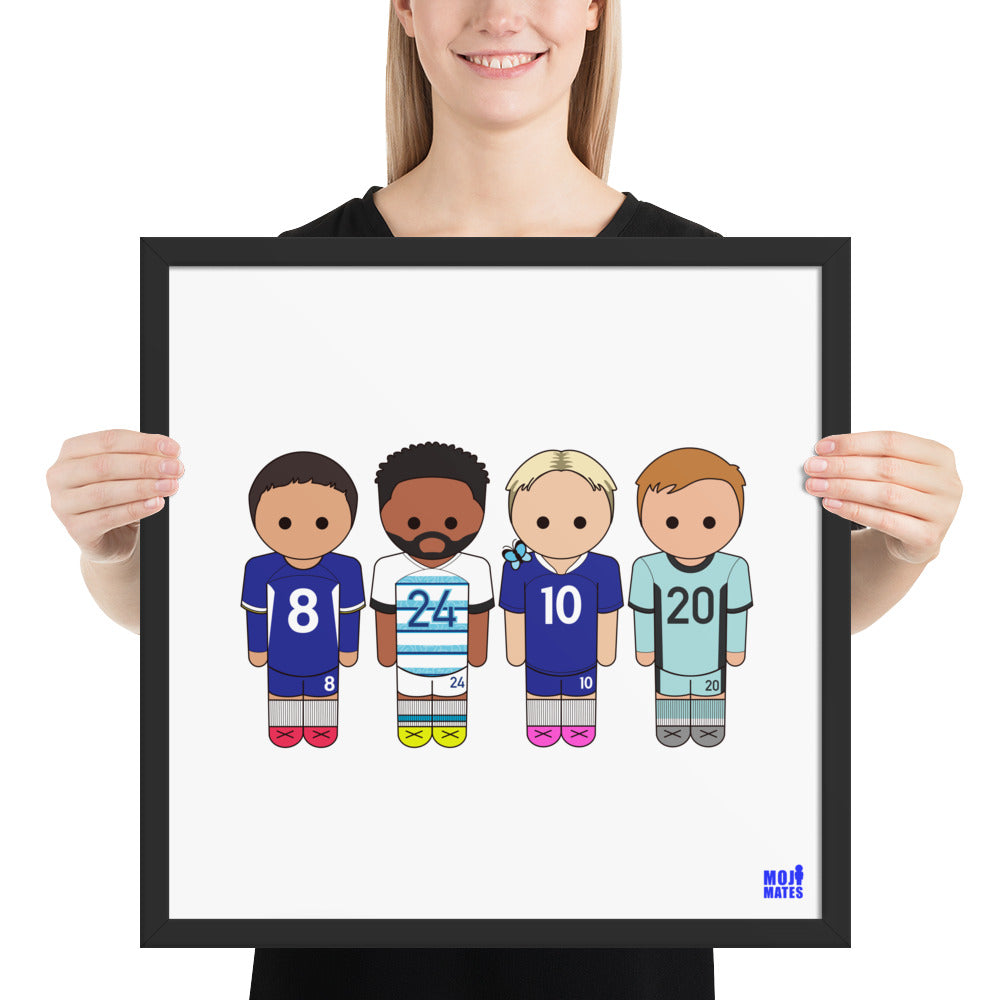 Chelsea Enzo-Mudryk-Reece-Palmer Framed poster