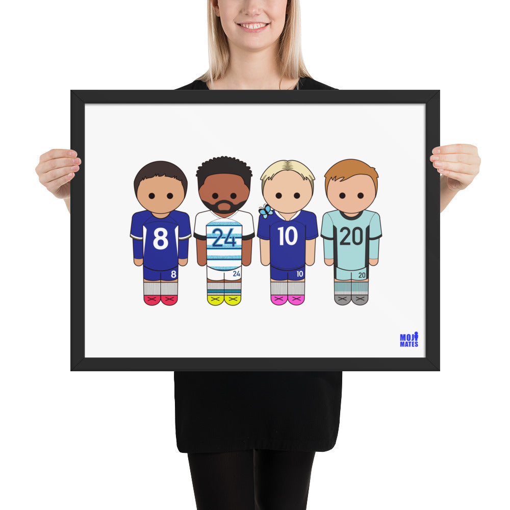 Chelsea Enzo-Mudryk-Reece-Palmer Framed poster