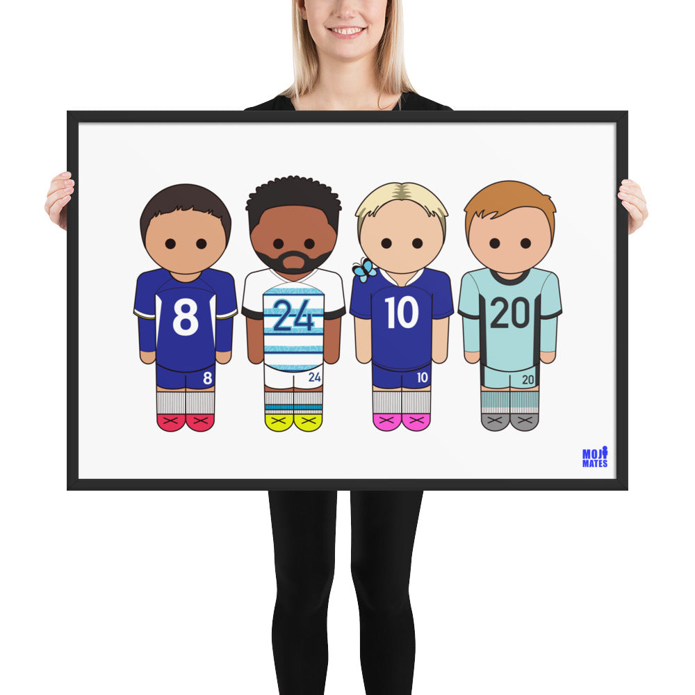 Chelsea Enzo-Mudryk-Reece-Palmer Framed poster