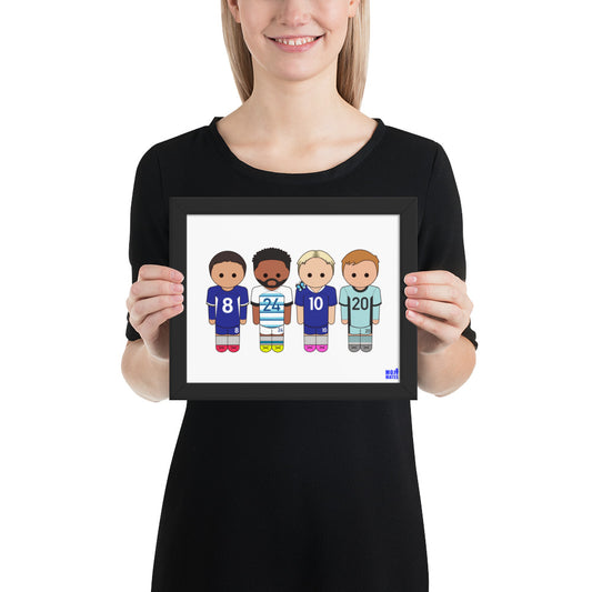 Chelsea Enzo-Mudryk-Reece-Palmer Framed poster