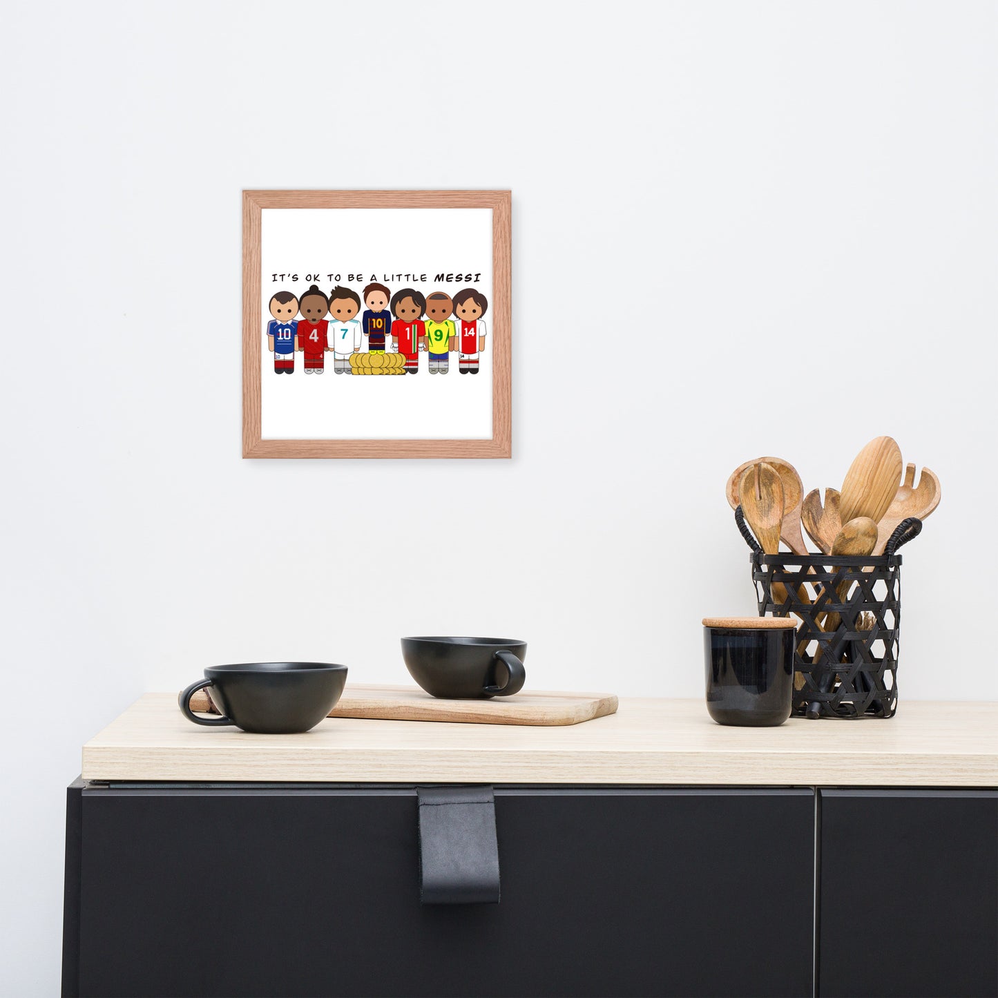 It's OK to be a little Messi Framed poster