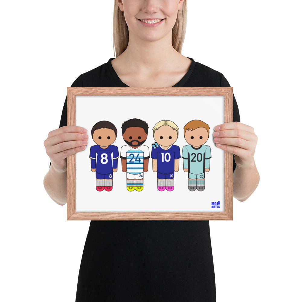 Chelsea Enzo-Mudryk-Reece-Palmer Framed poster