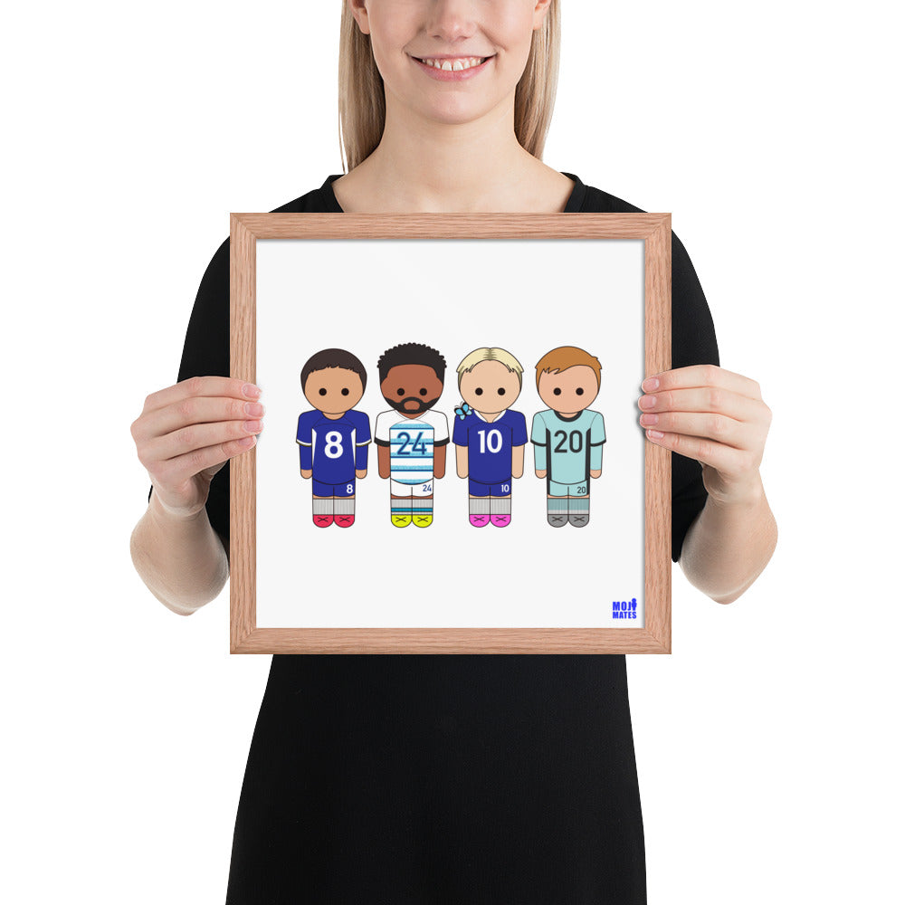 Chelsea Enzo-Mudryk-Reece-Palmer Framed poster