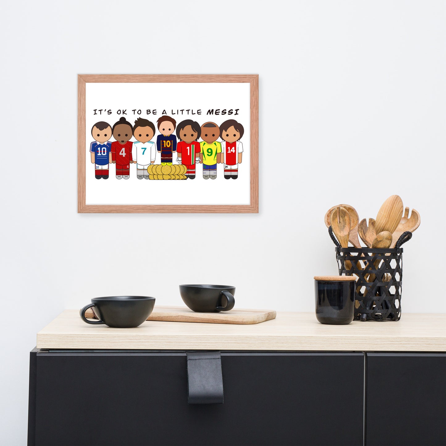It's OK to be a little Messi Framed poster