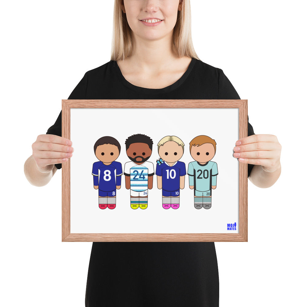Chelsea Enzo-Mudryk-Reece-Palmer Framed poster