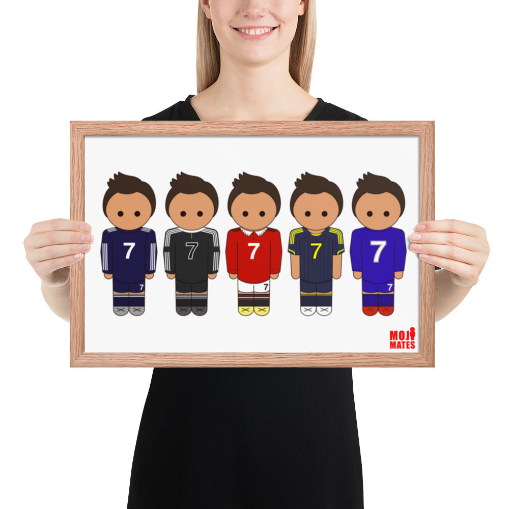 Ronaldo Real Madrid-Manchester United Framed poster