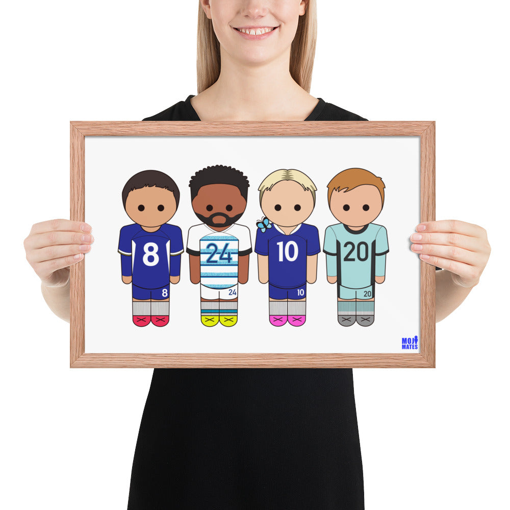 Chelsea Enzo-Mudryk-Reece-Palmer Framed poster
