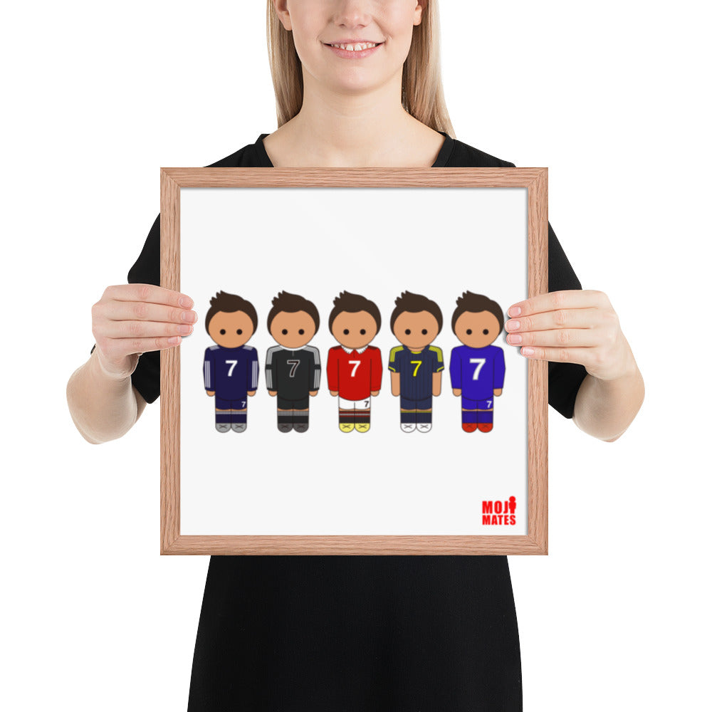Ronaldo Real Madrid-Manchester United Framed poster