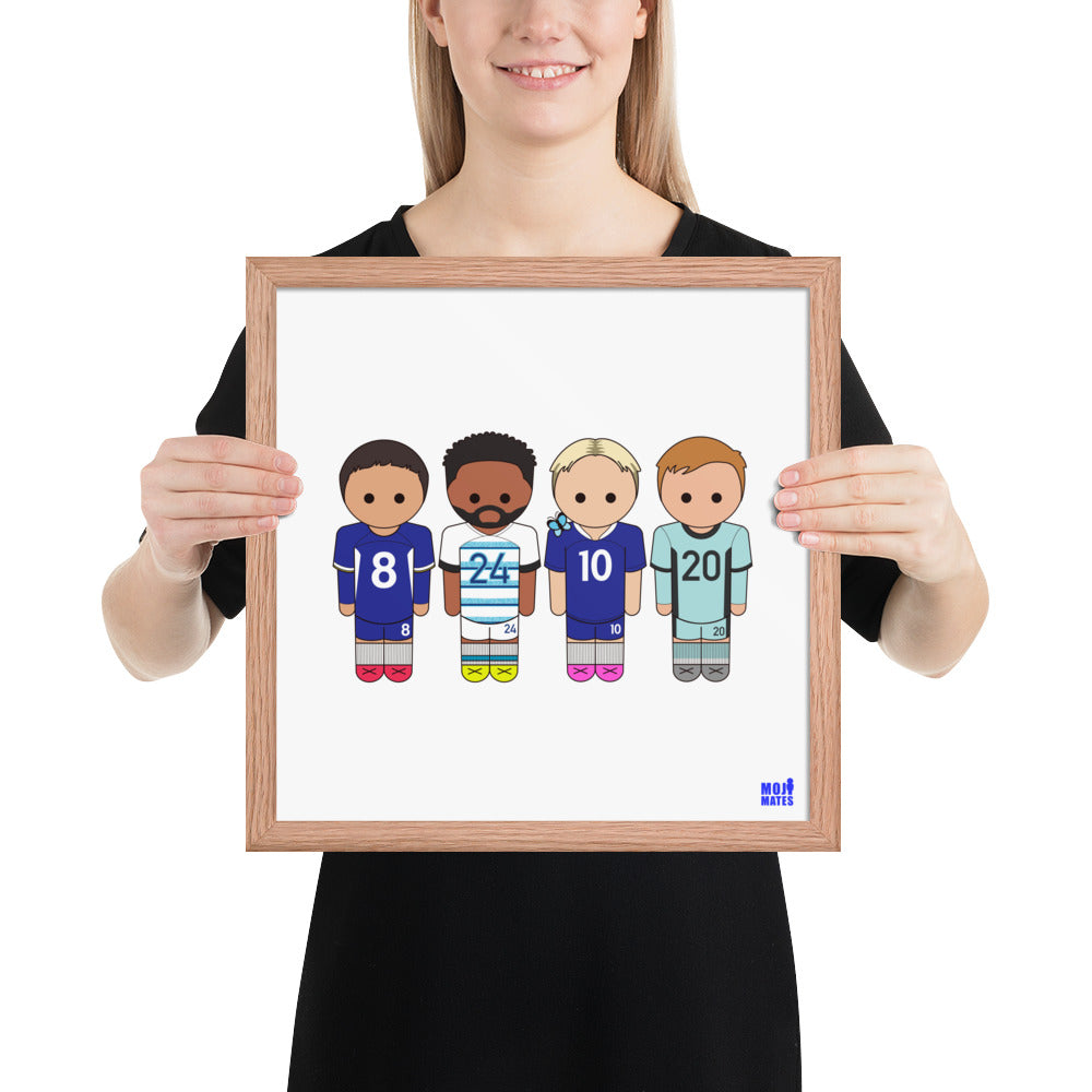 Chelsea Enzo-Mudryk-Reece-Palmer Framed poster