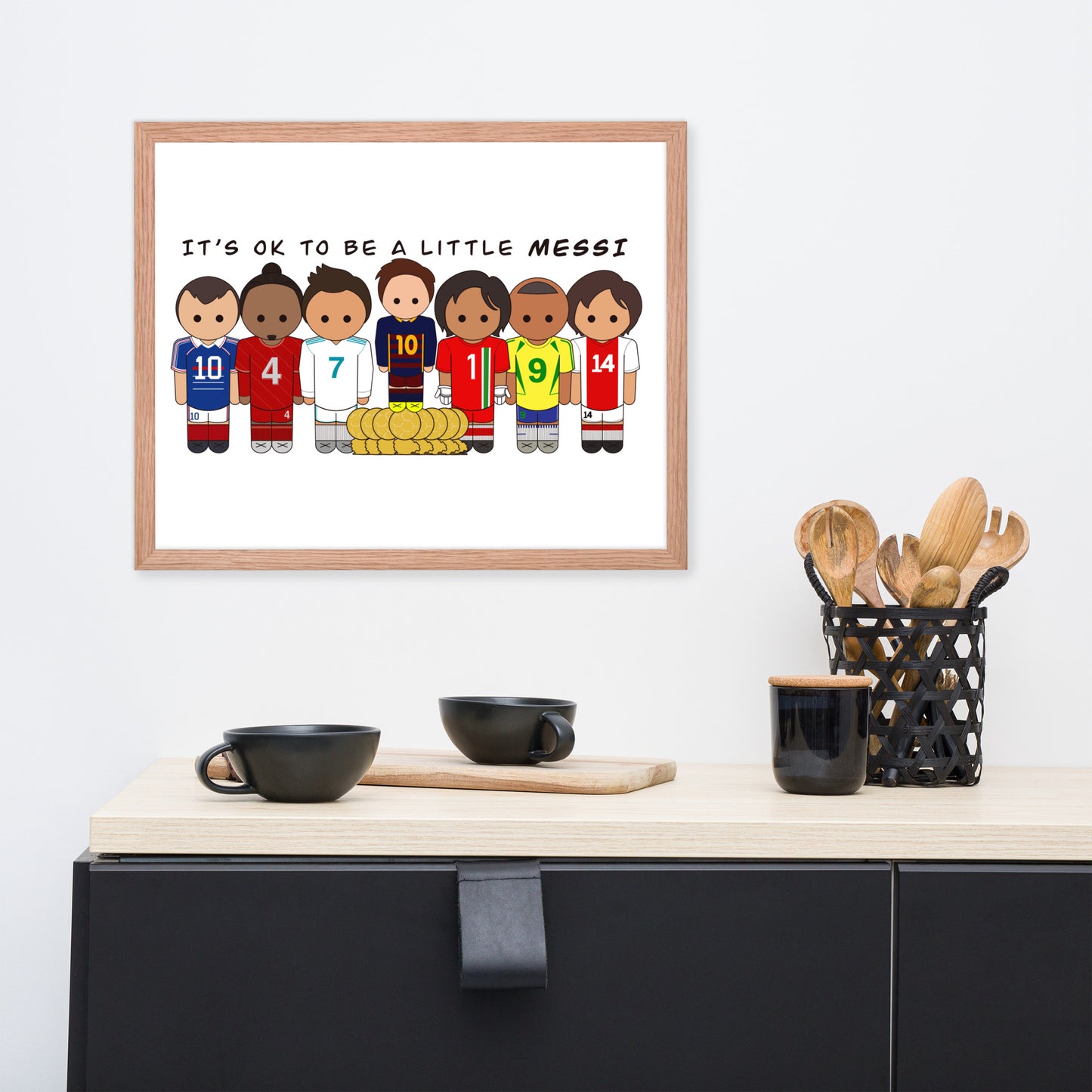 It's OK to be a little Messi Framed poster