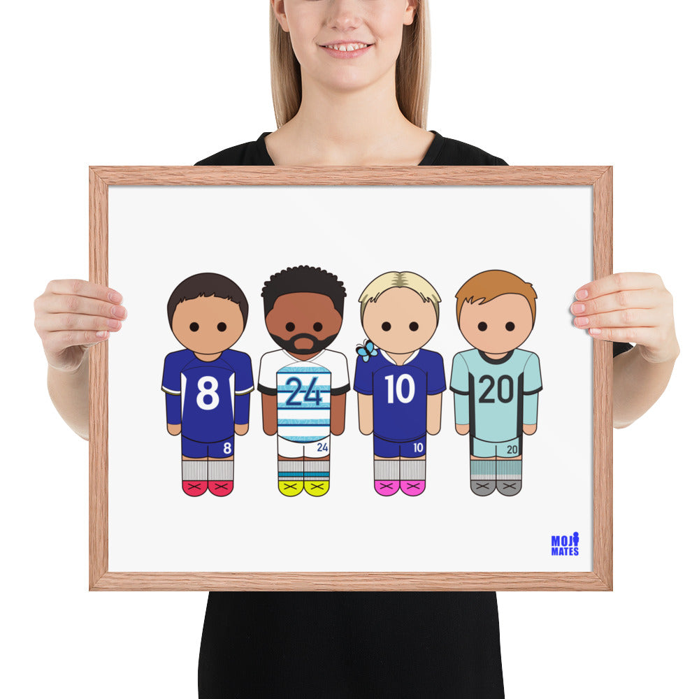 Chelsea Enzo-Mudryk-Reece-Palmer Framed poster