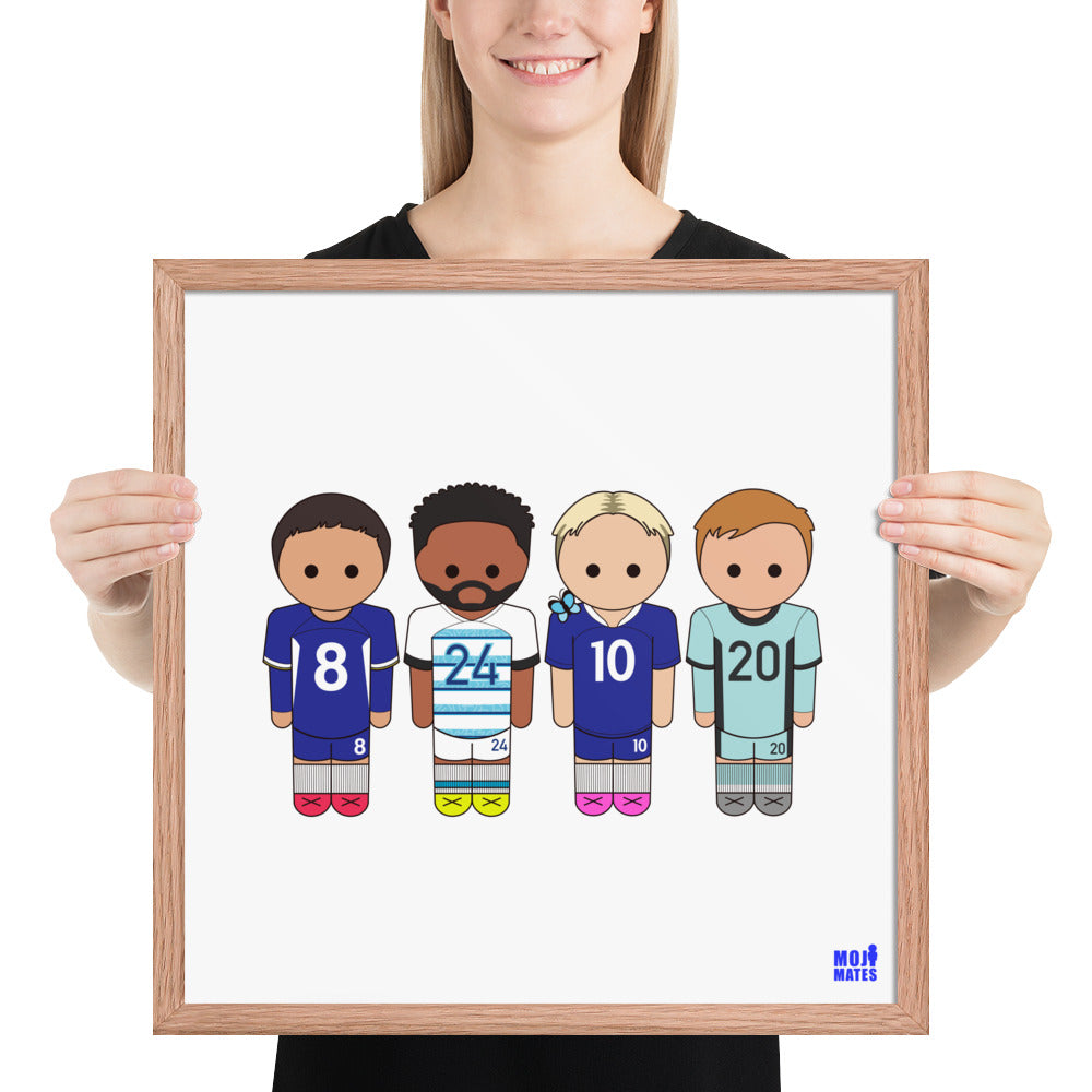 Chelsea Enzo-Mudryk-Reece-Palmer Framed poster