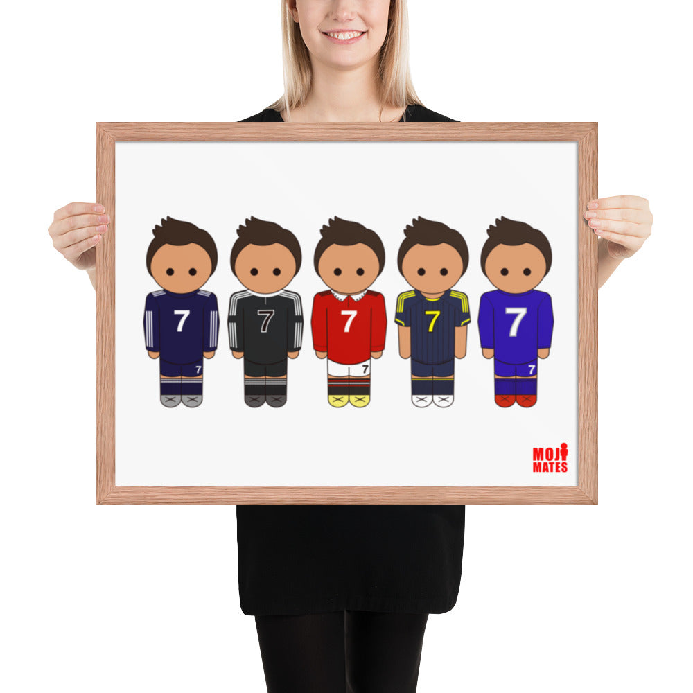 Ronaldo Real Madrid-Manchester United Framed poster