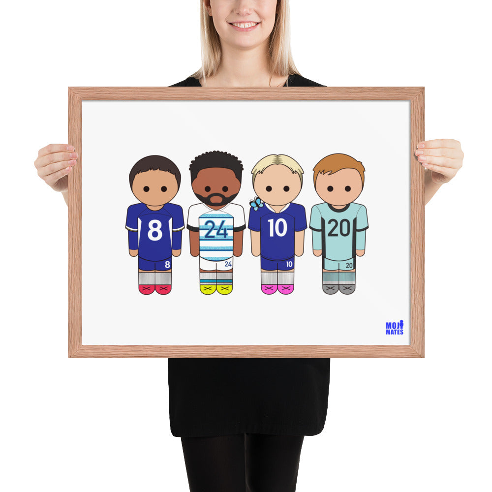 Chelsea Enzo-Mudryk-Reece-Palmer Framed poster