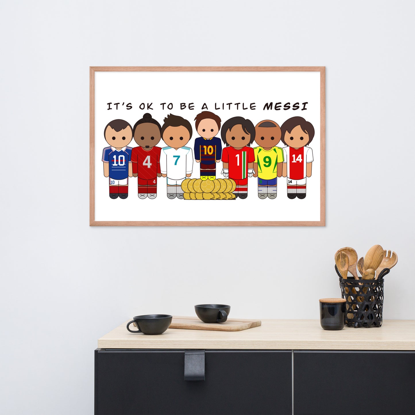It's OK to be a little Messi Framed poster
