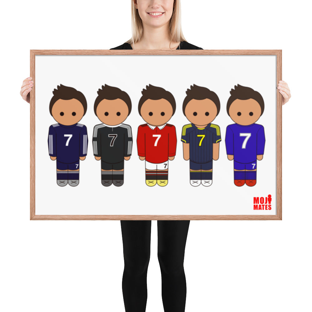Ronaldo Real Madrid-Manchester United Framed poster
