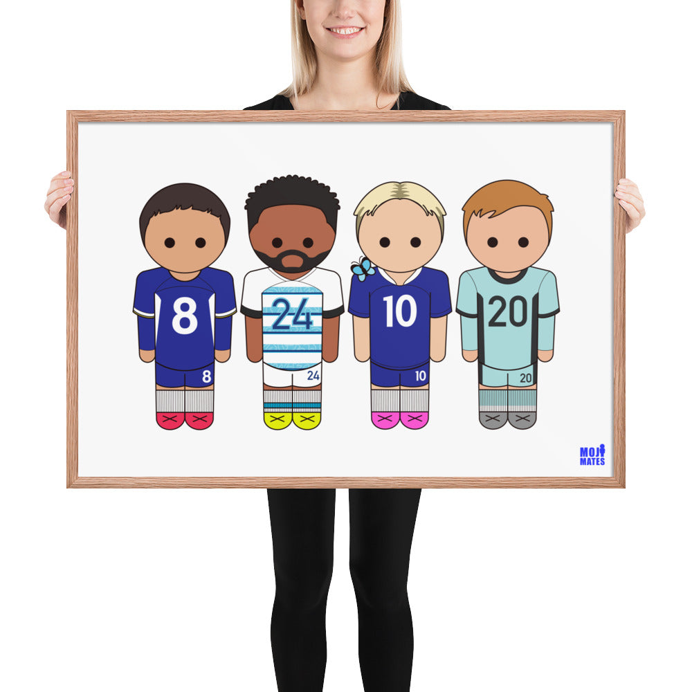 Chelsea Enzo-Mudryk-Reece-Palmer Framed poster