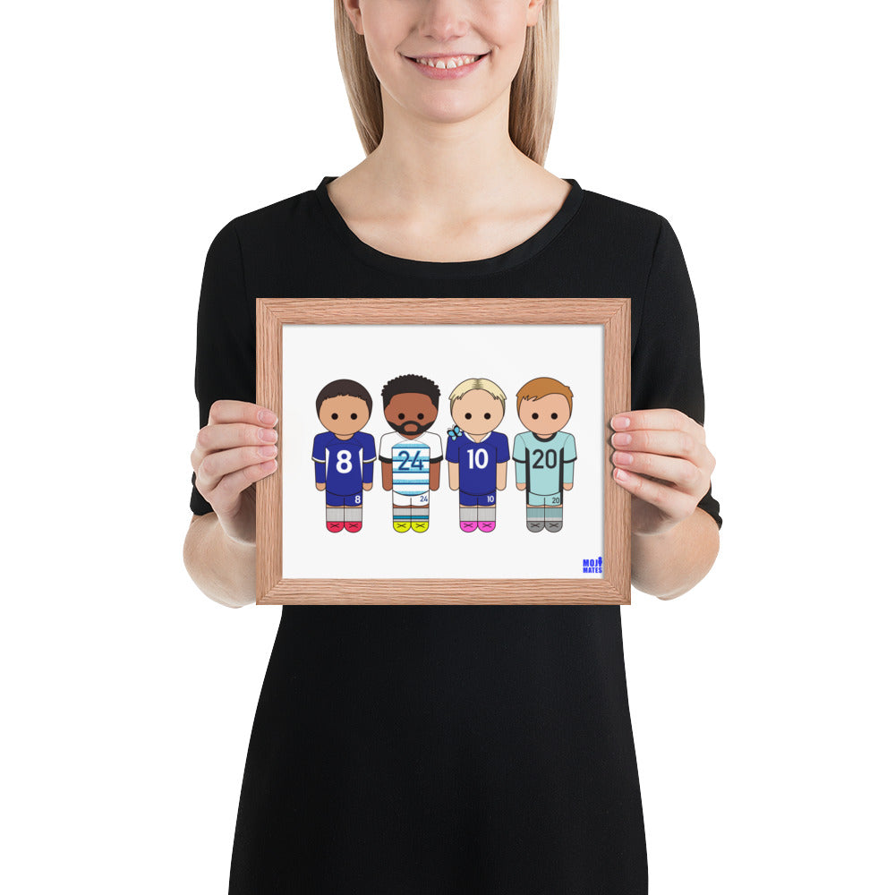 Chelsea Enzo-Mudryk-Reece-Palmer Framed poster