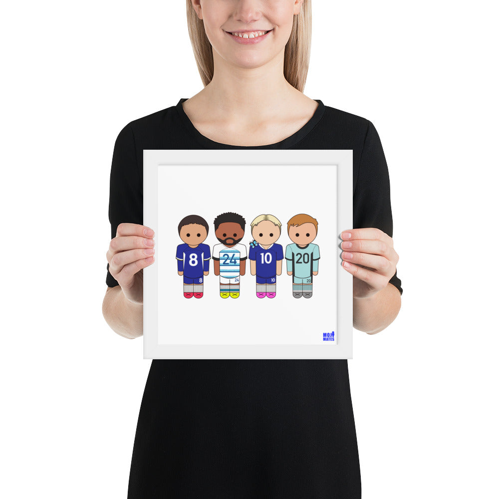 Chelsea Enzo-Mudryk-Reece-Palmer Framed poster