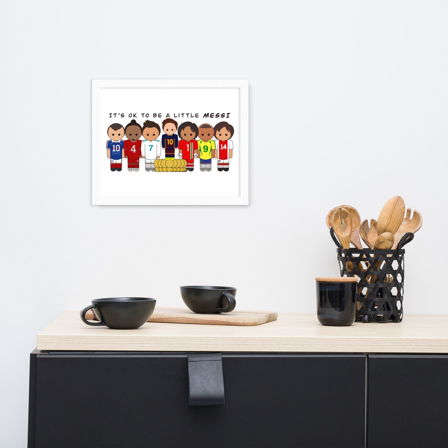 It's OK to be a little Messi Framed poster