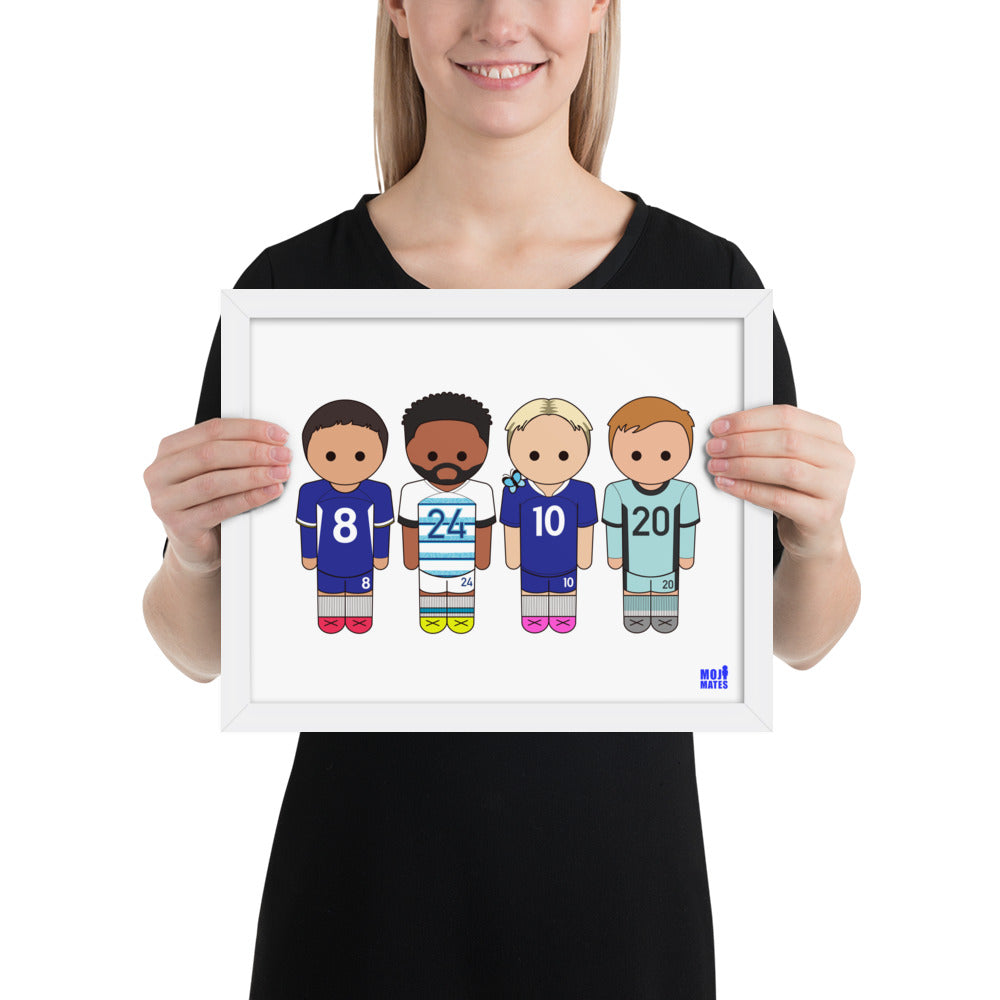 Chelsea Enzo-Mudryk-Reece-Palmer Framed poster