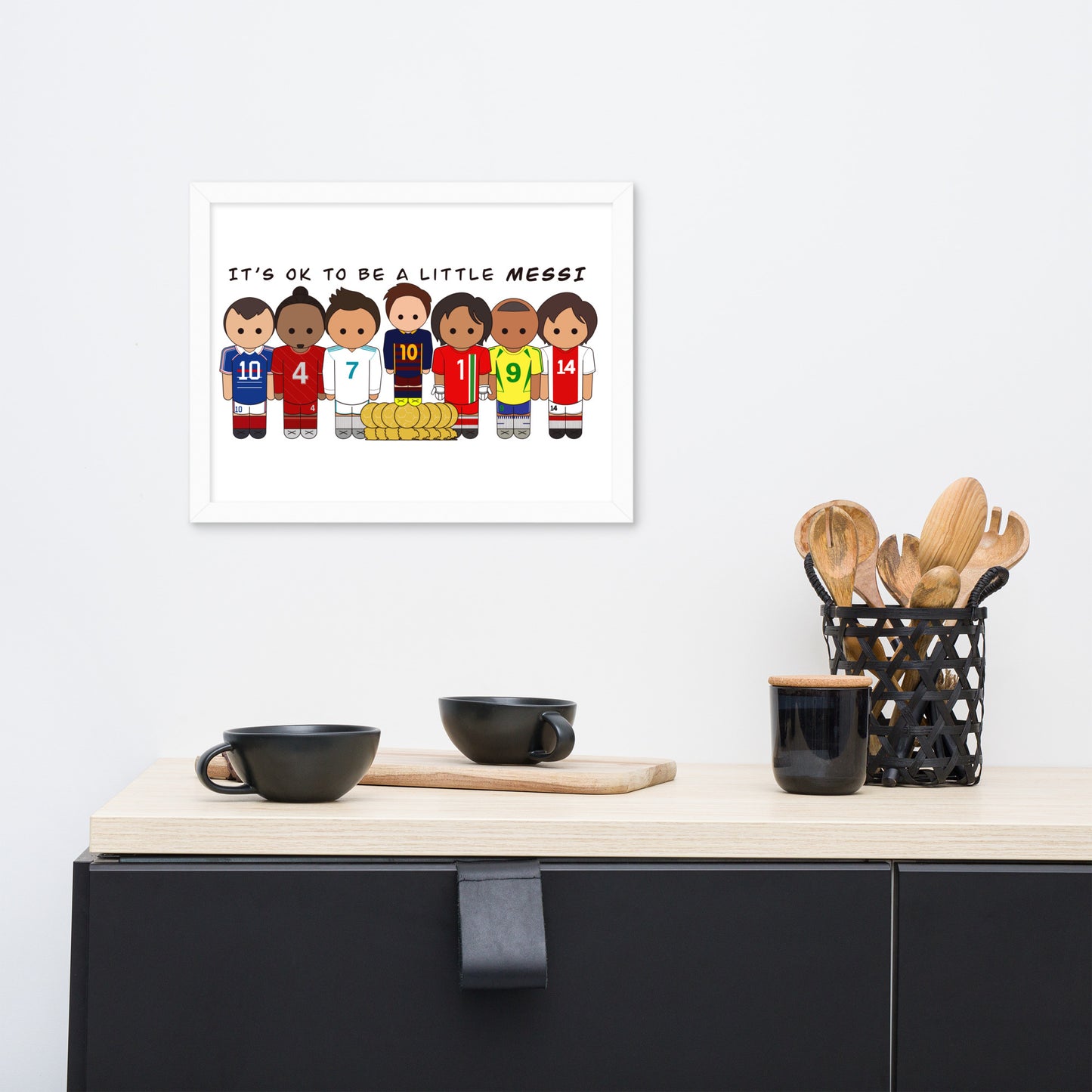 It's OK to be a little Messi Framed poster