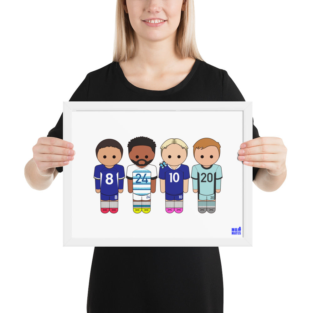 Chelsea Enzo-Mudryk-Reece-Palmer Framed poster