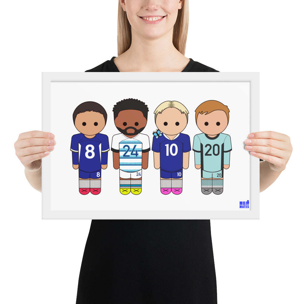 Chelsea Enzo-Mudryk-Reece-Palmer Framed poster
