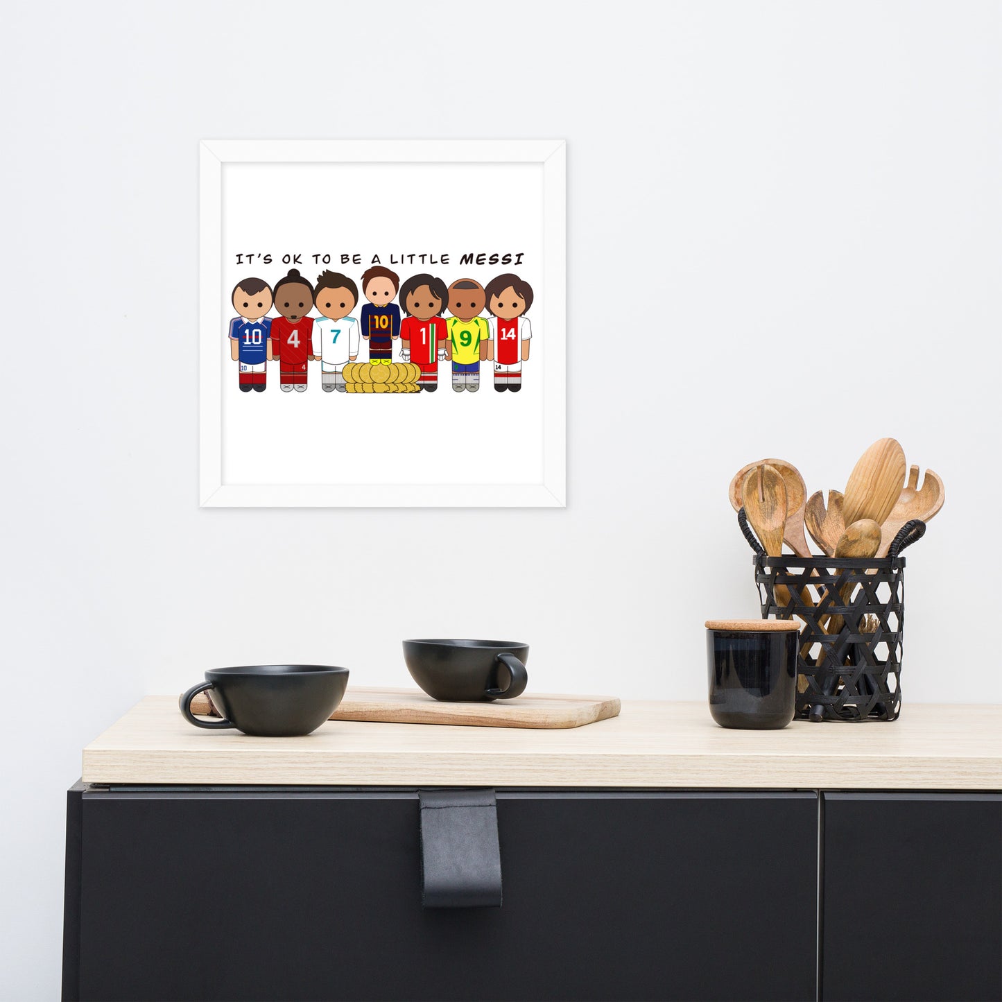 It's OK to be a little Messi Framed poster