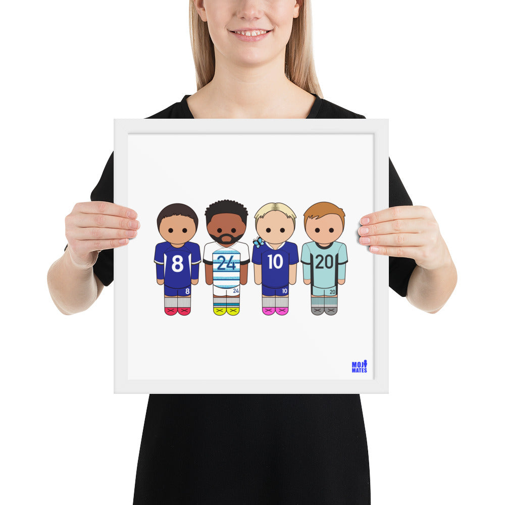 Chelsea Enzo-Mudryk-Reece-Palmer Framed poster