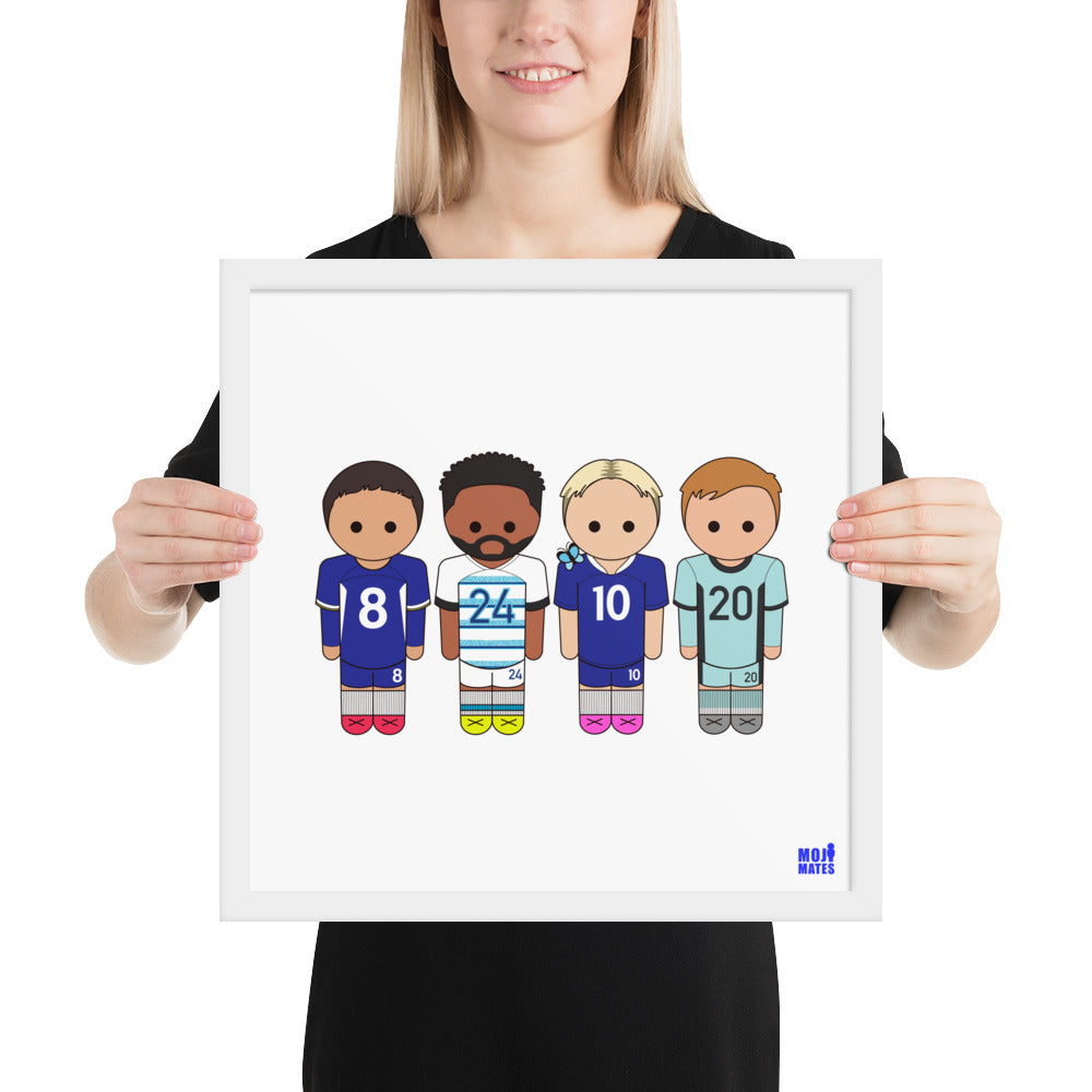 Chelsea Enzo-Mudryk-Reece-Palmer Framed poster