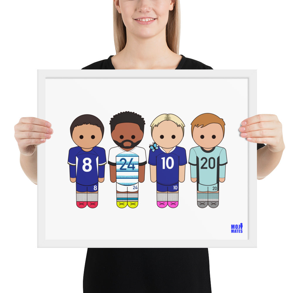 Chelsea Enzo-Mudryk-Reece-Palmer Framed poster