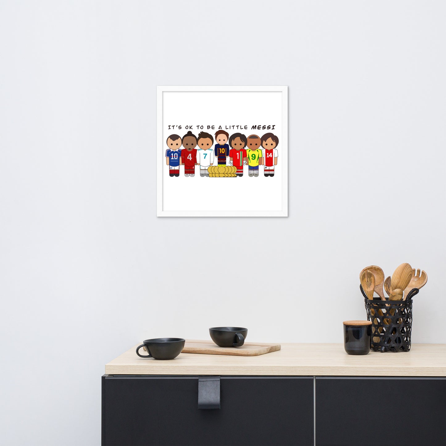 It's OK to be a little Messi Framed poster