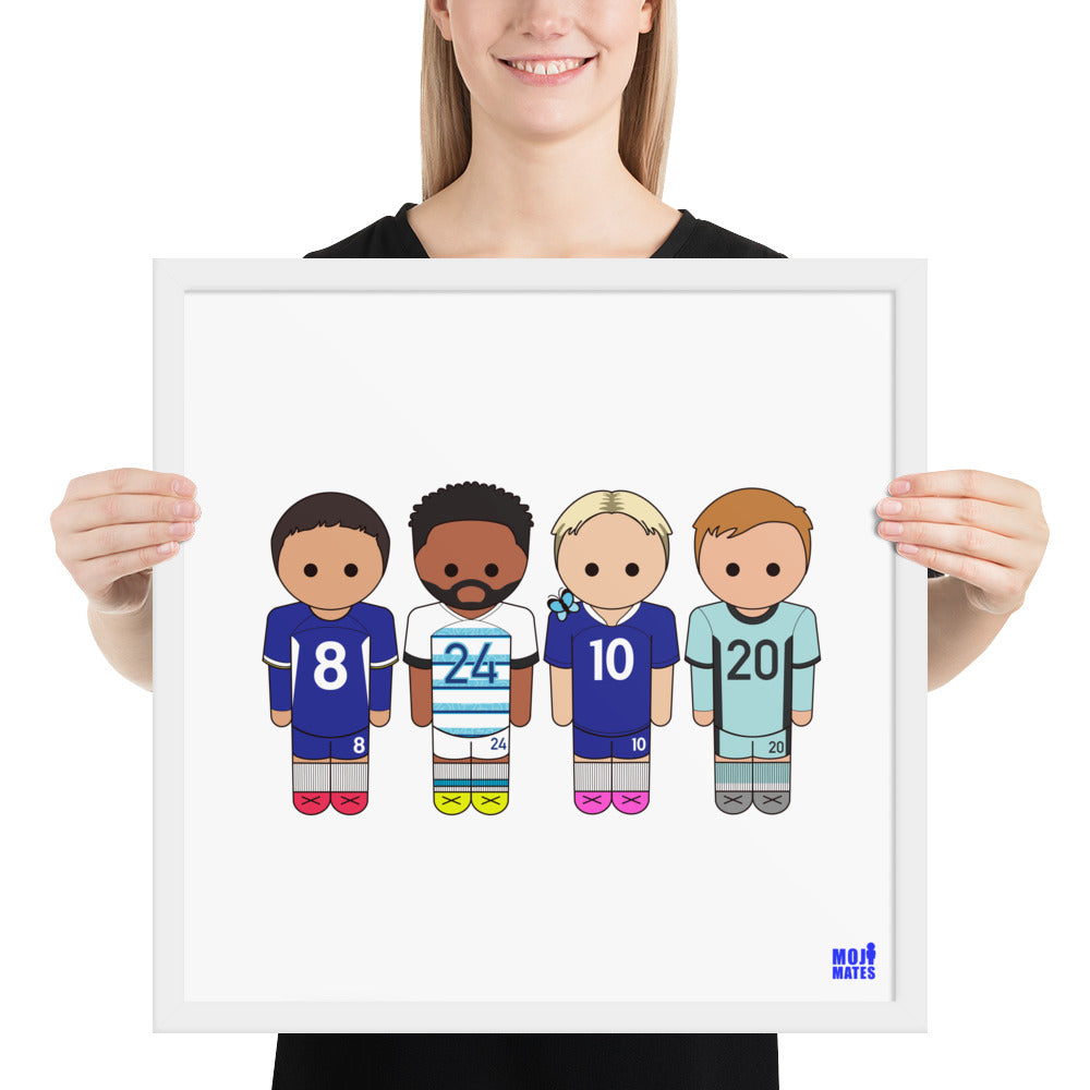 Chelsea Enzo-Mudryk-Reece-Palmer Framed poster