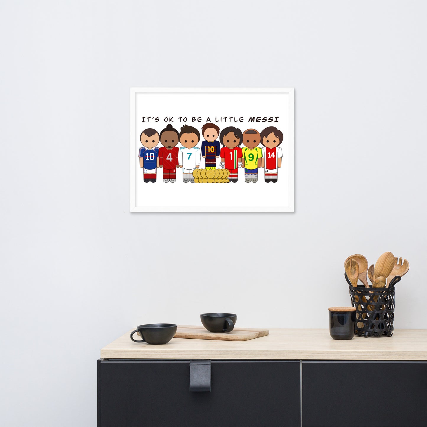 It's OK to be a little Messi Framed poster