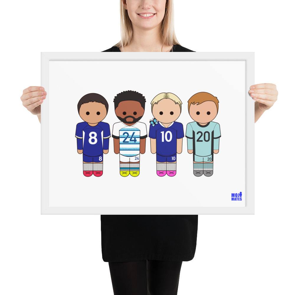 Chelsea Enzo-Mudryk-Reece-Palmer Framed poster