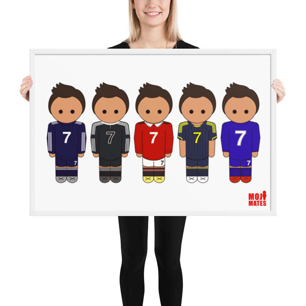 Ronaldo Real Madrid-Manchester United Framed poster