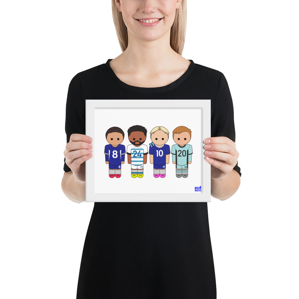 Chelsea Enzo-Mudryk-Reece-Palmer Framed poster